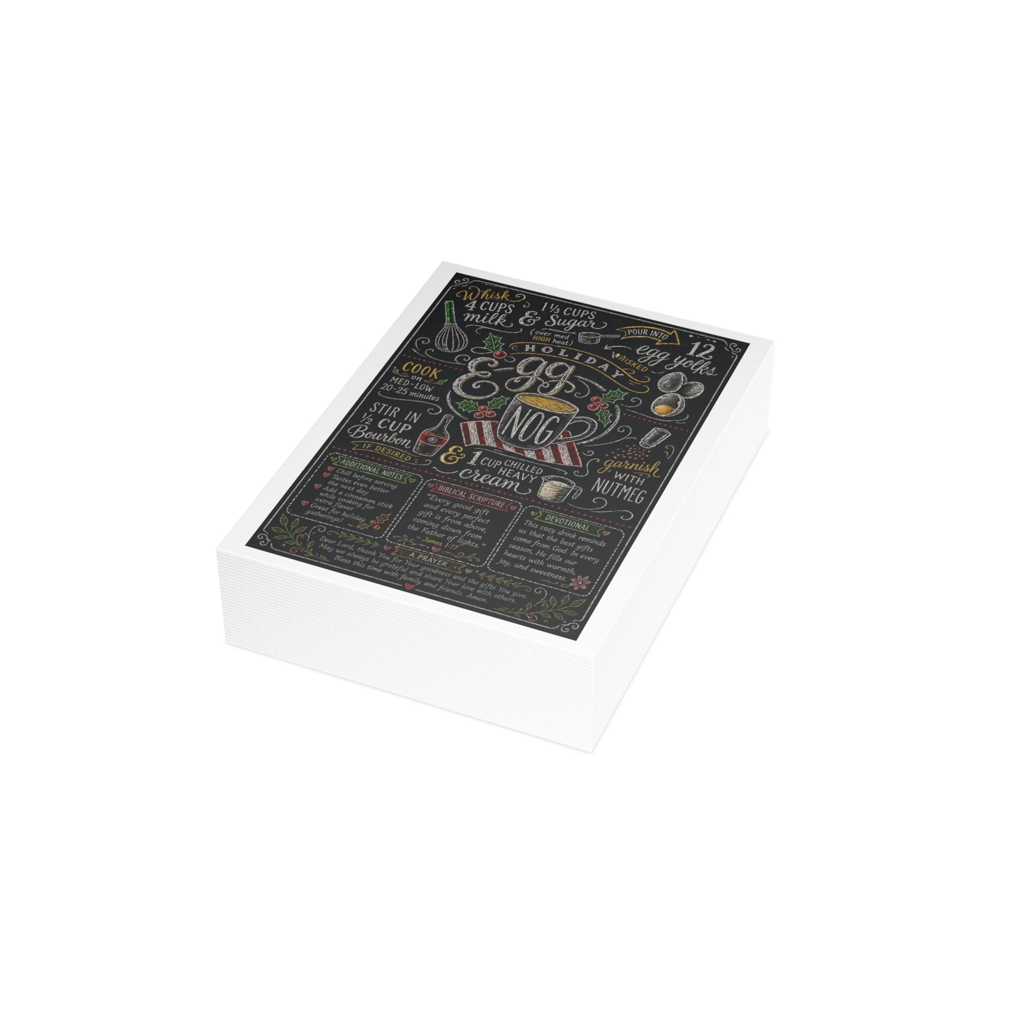 Eggnog Holiday Postcard Bundles (envelopes included)