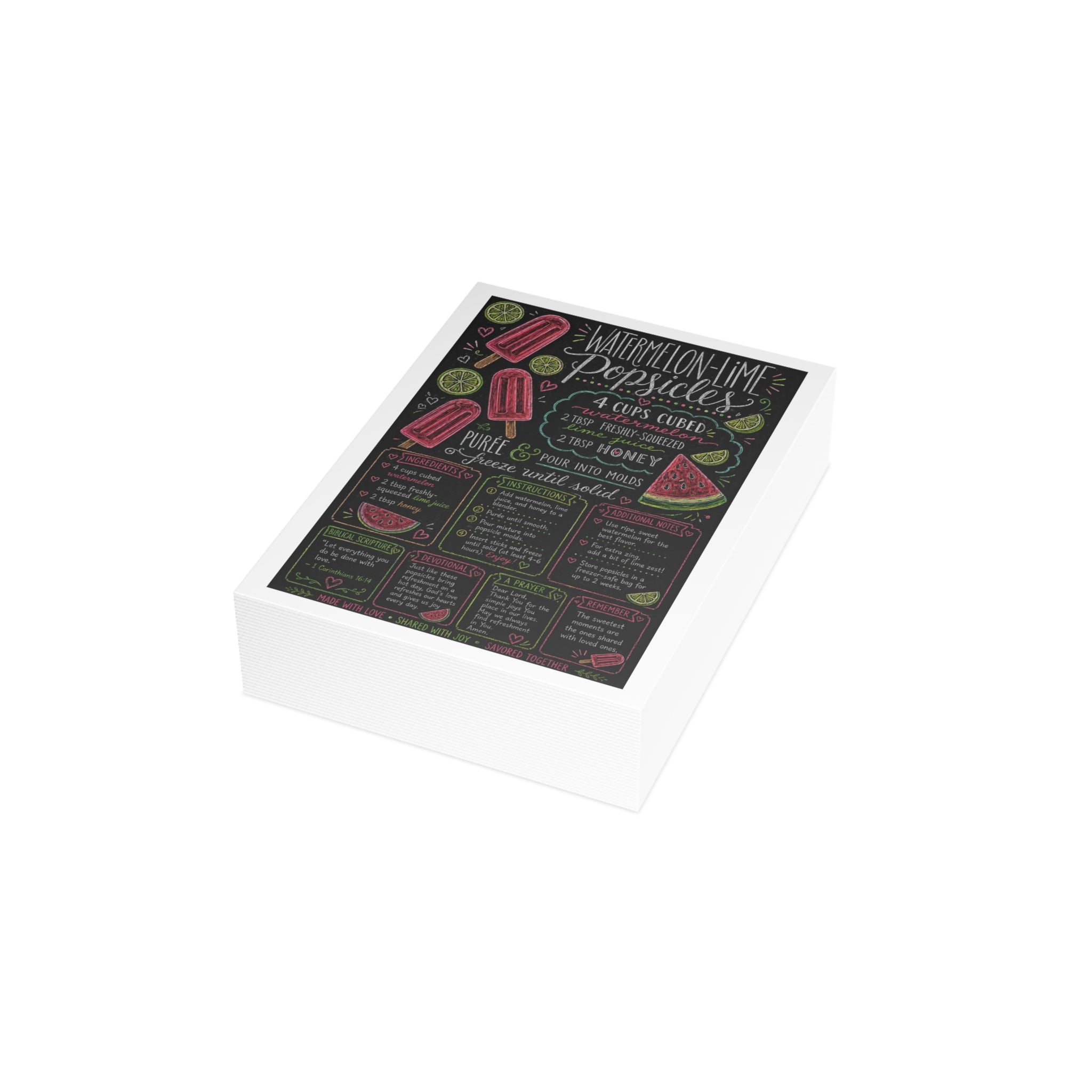 Summer Popsicle Postcard Bundles (envelopes included)