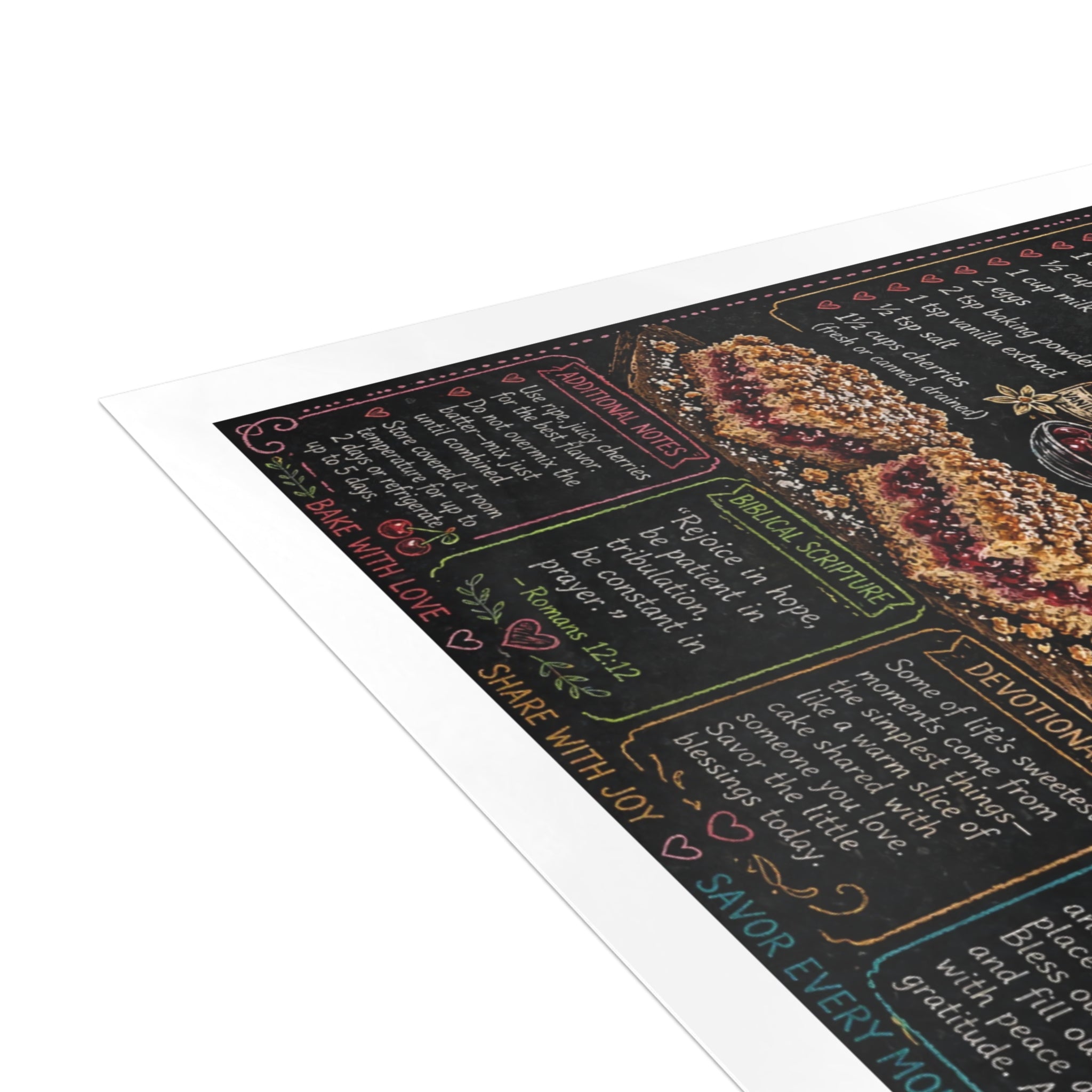Cherry Coffee Birthday Cake Postcard Bundles (envelopes included)
