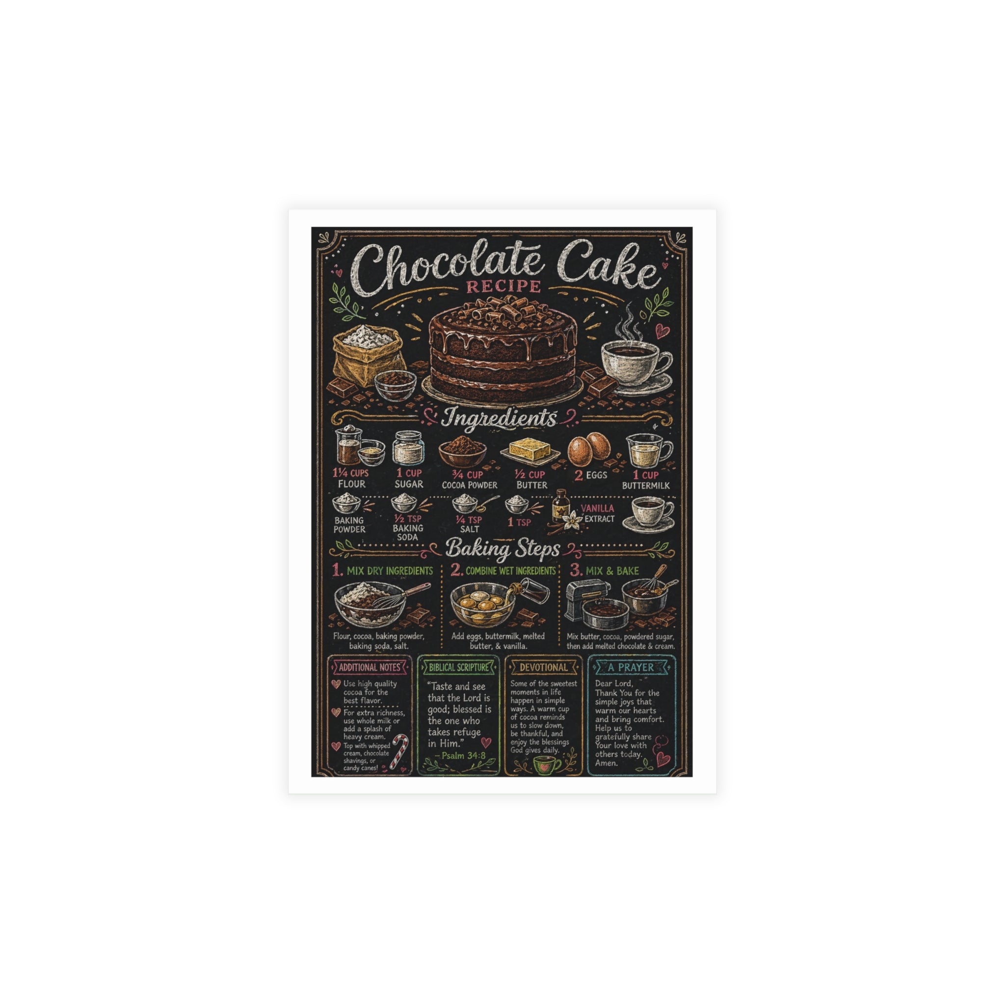 Chocolate Birthday Cake Postcard Bundles (envelopes included)