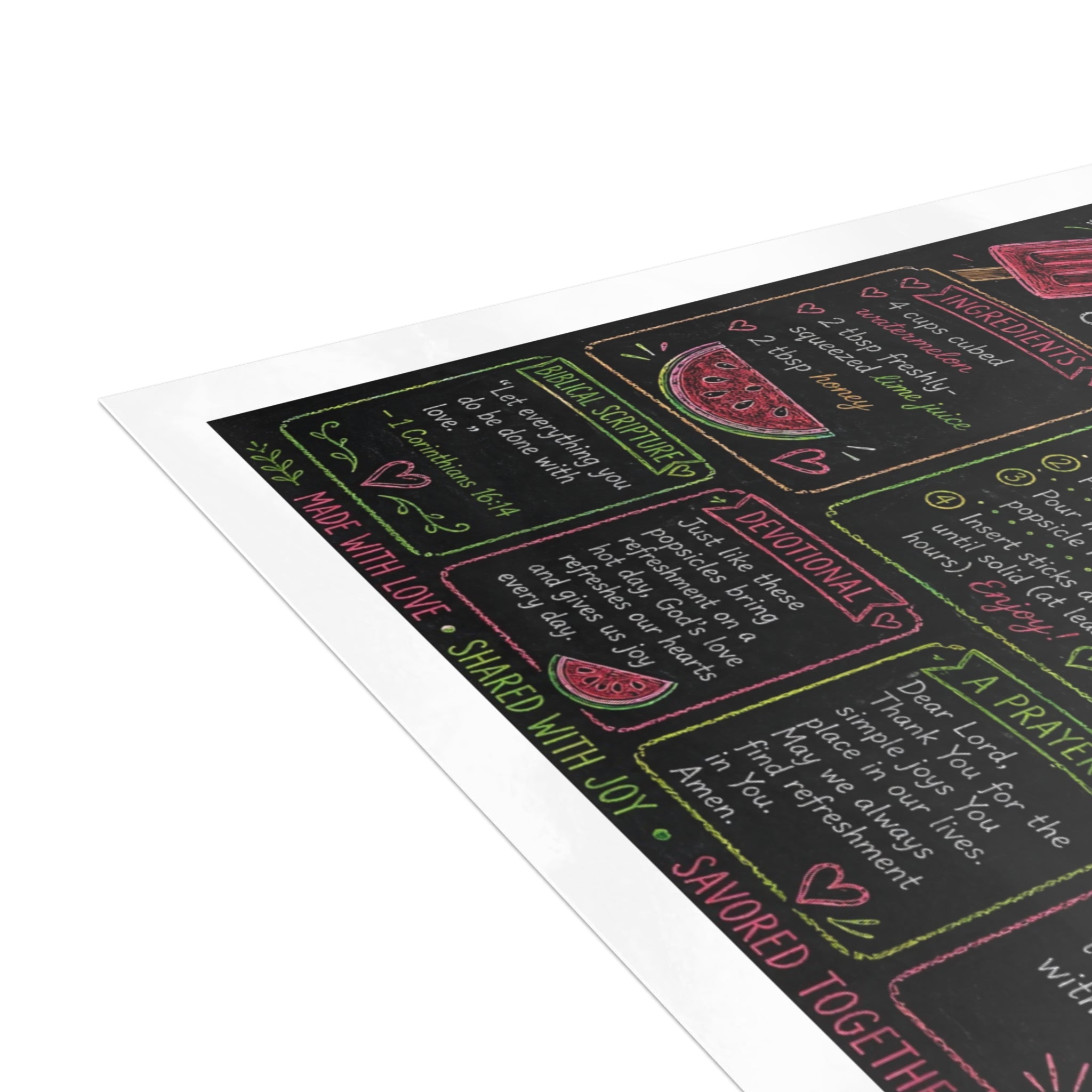 Summer Popsicle Postcard Bundles (envelopes included)