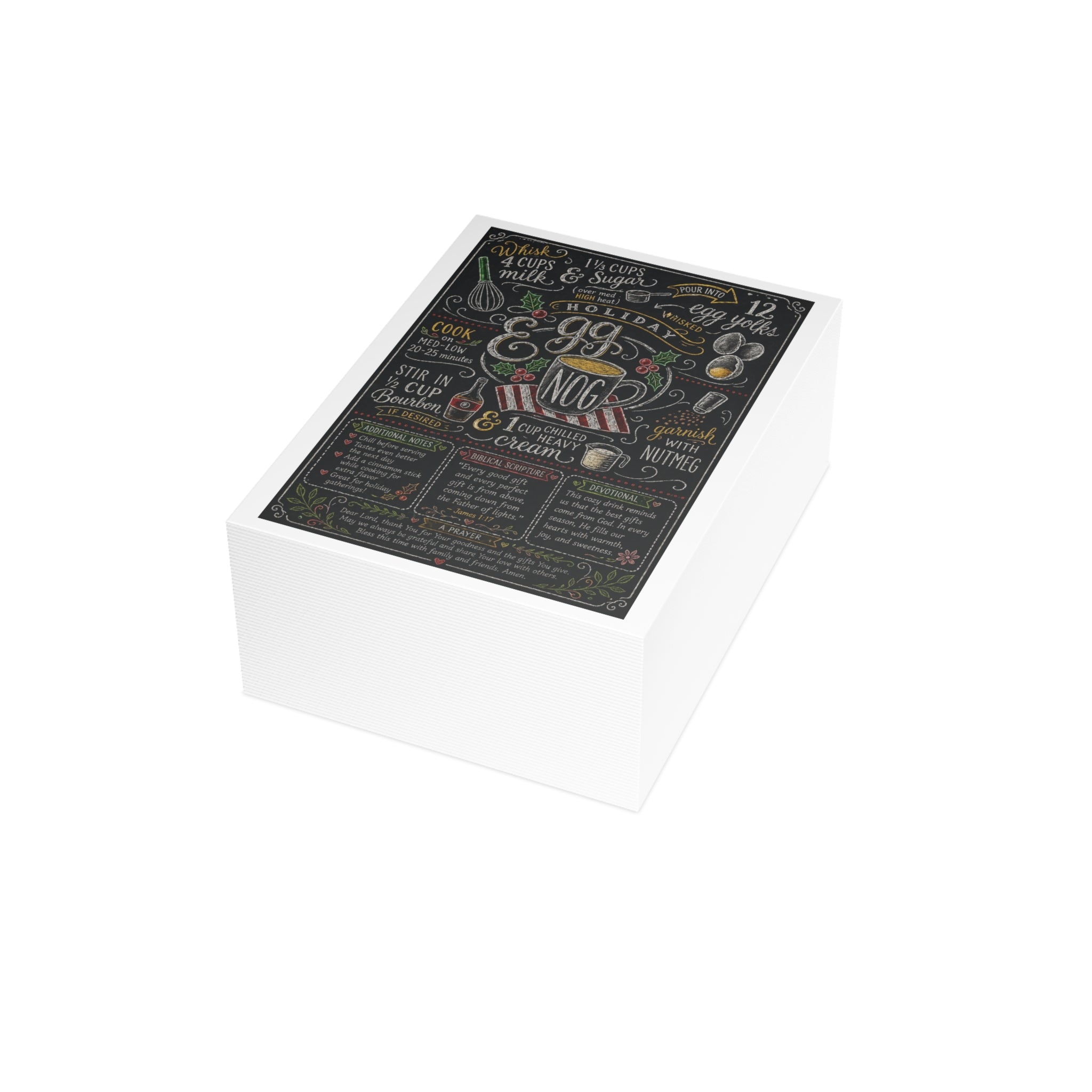 Eggnog Holiday Postcard Bundles (envelopes included)