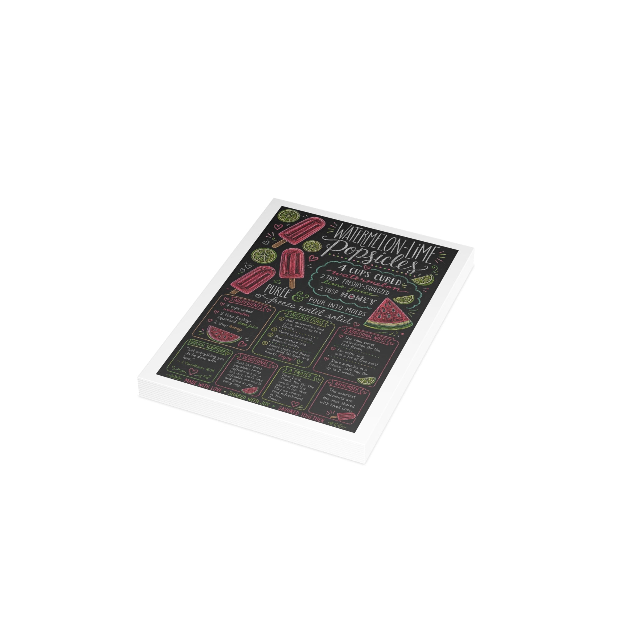 Summer Popsicle Postcard Bundles (envelopes included)