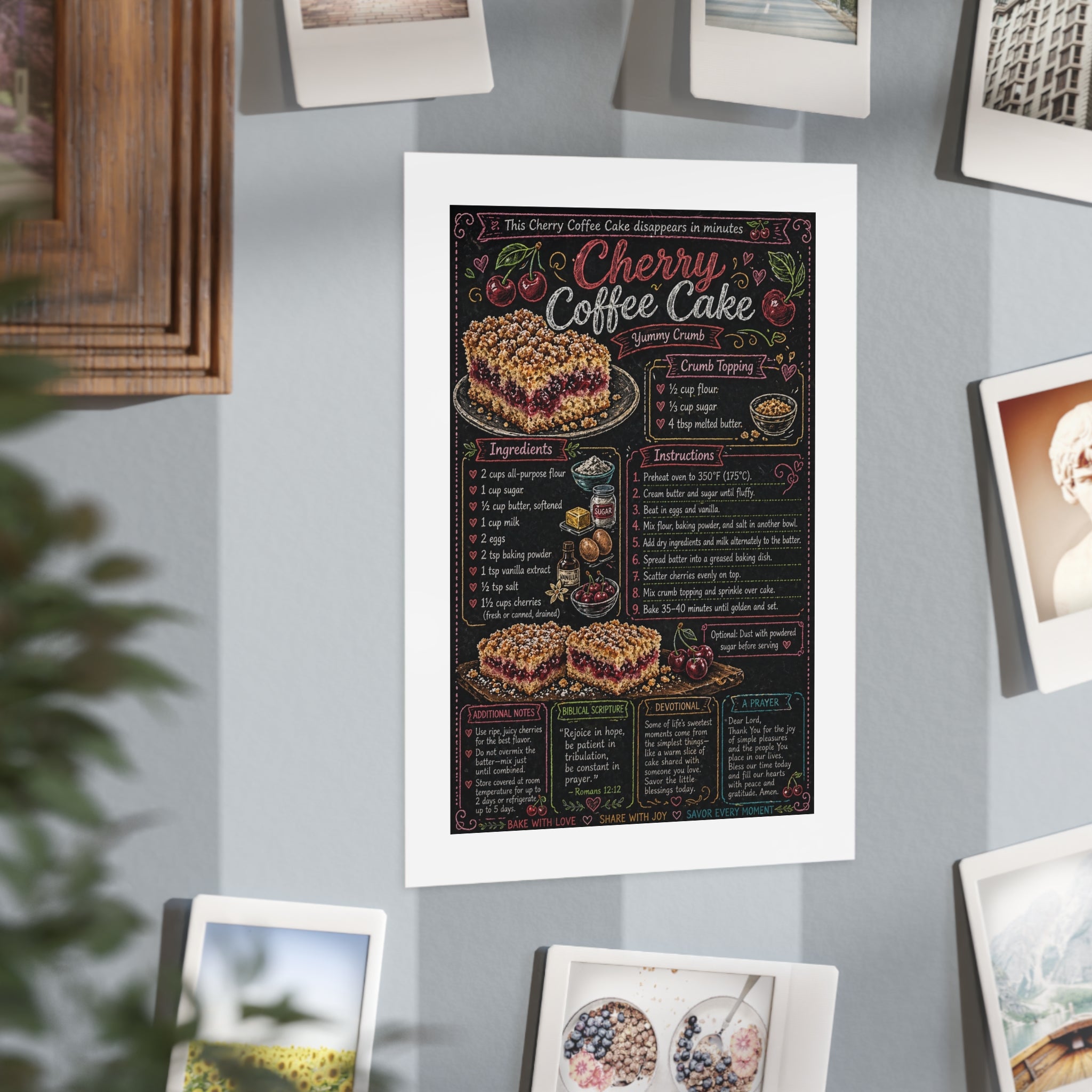Cherry Coffee Cake Unframed Prints