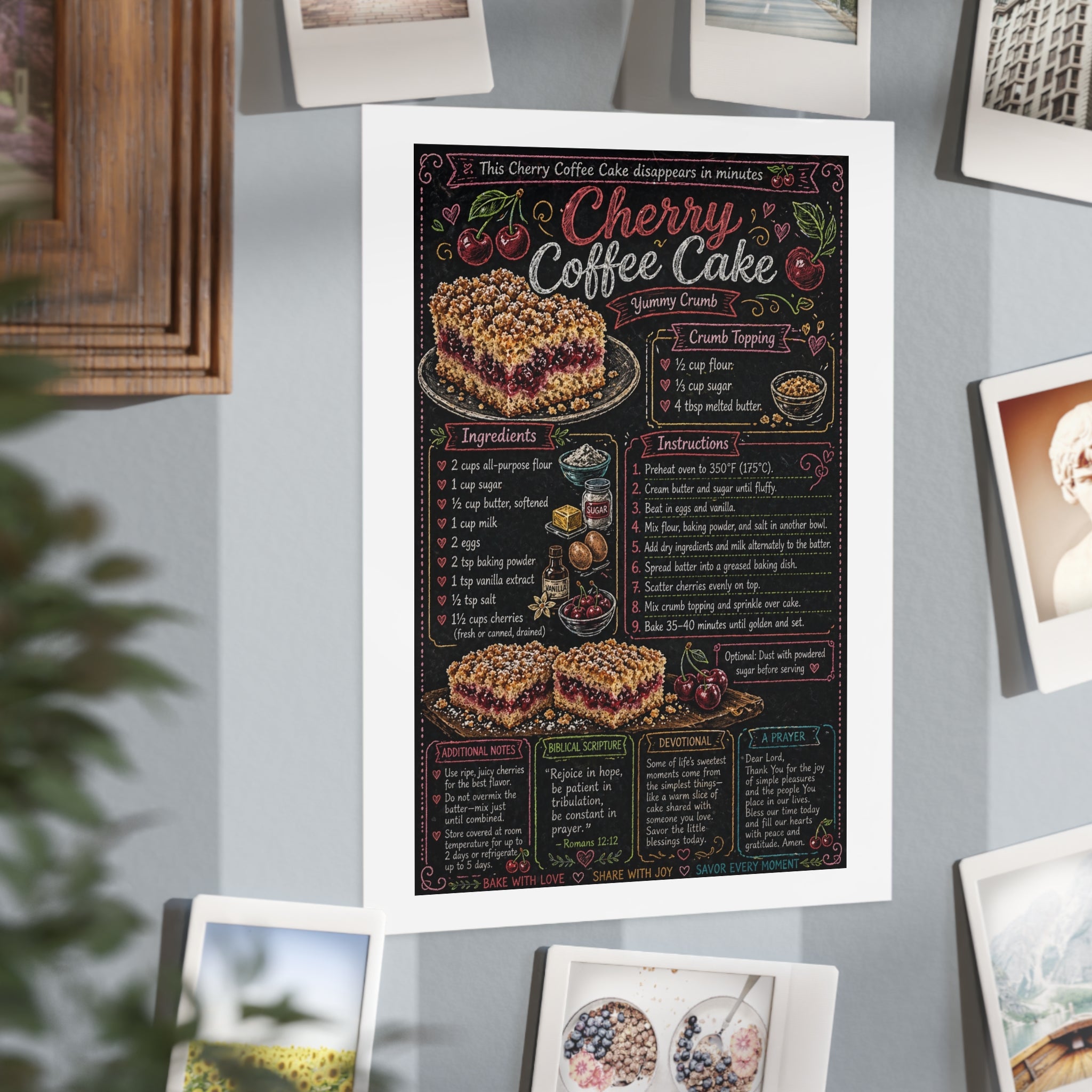 Cherry Coffee Cake Unframed Prints