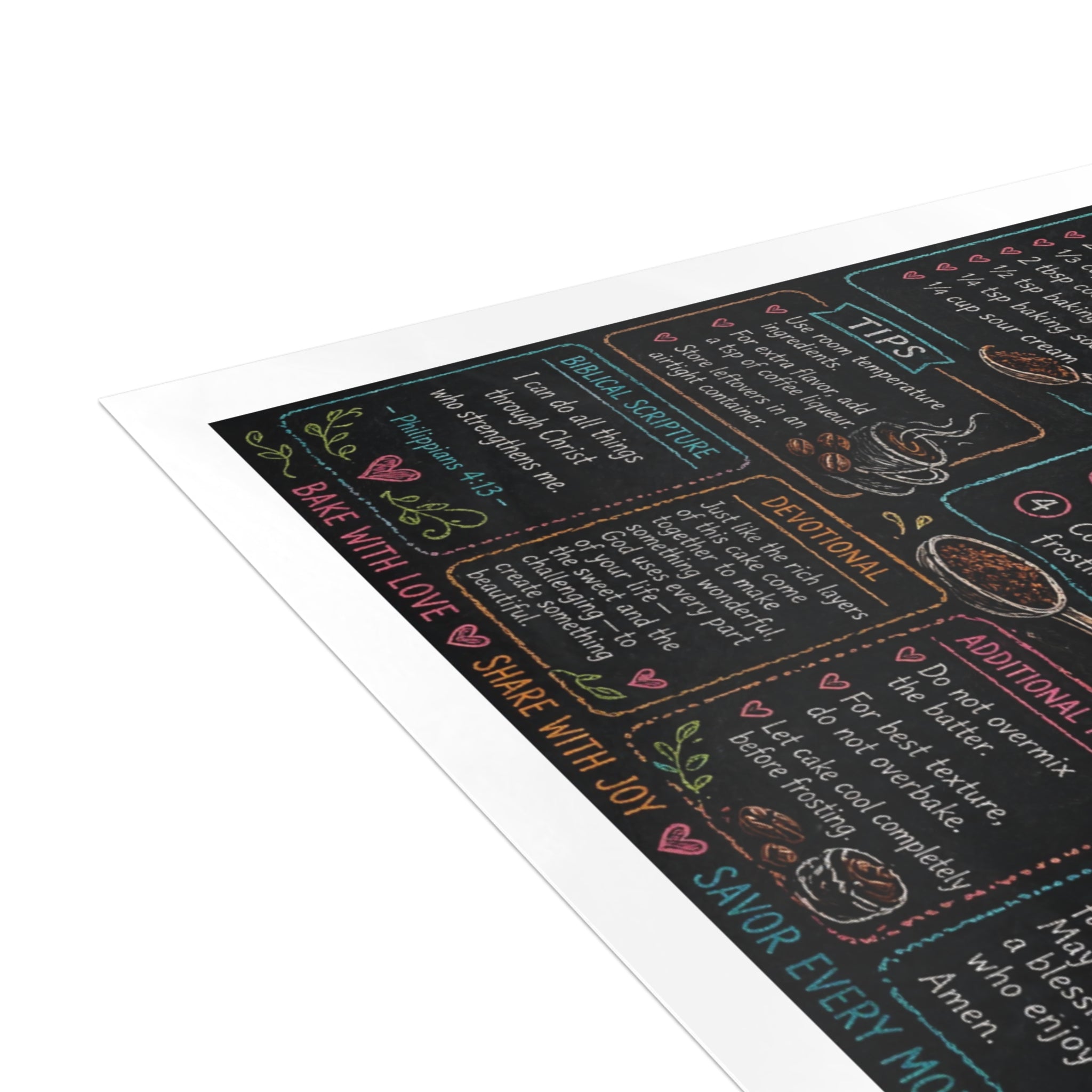 Mocha Coffee Birthday Cake Postcard Bundles (envelopes included)
