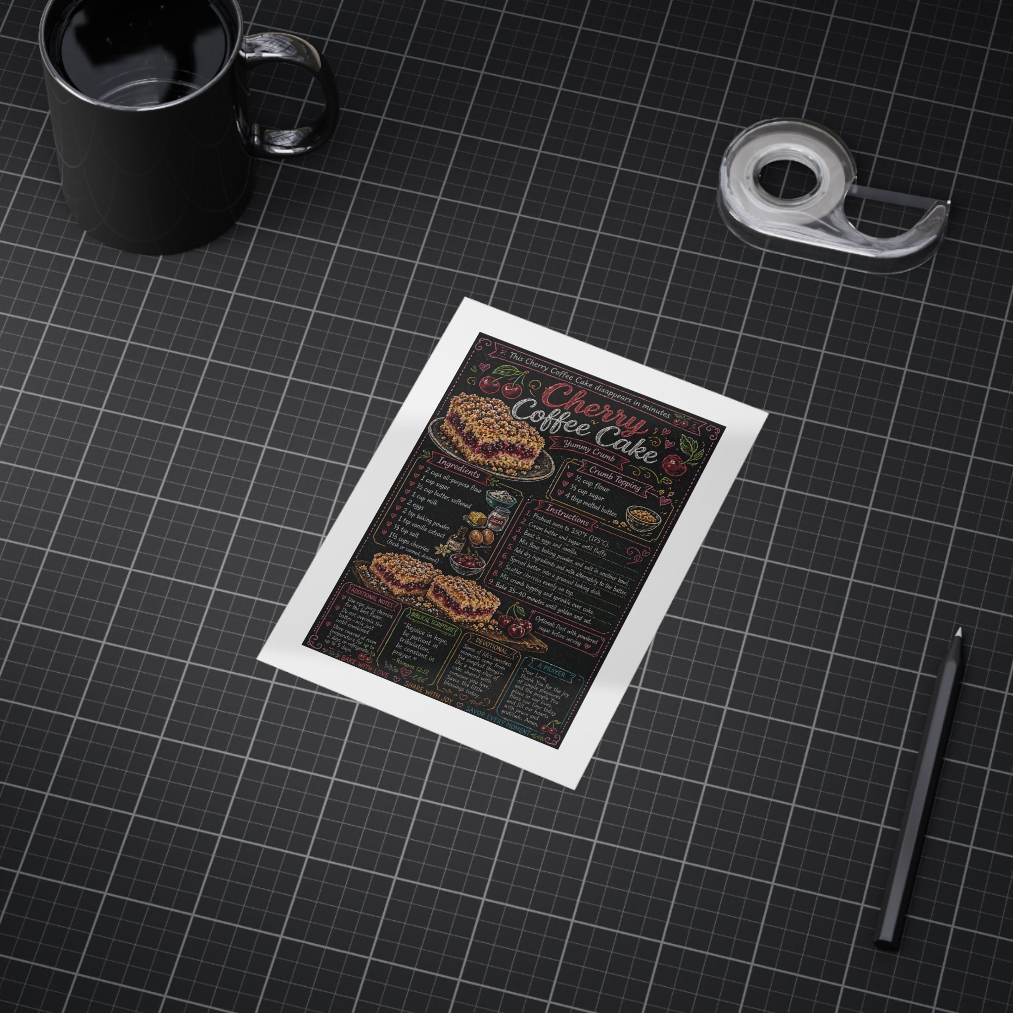 Cherry Coffee Cake Unframed Prints