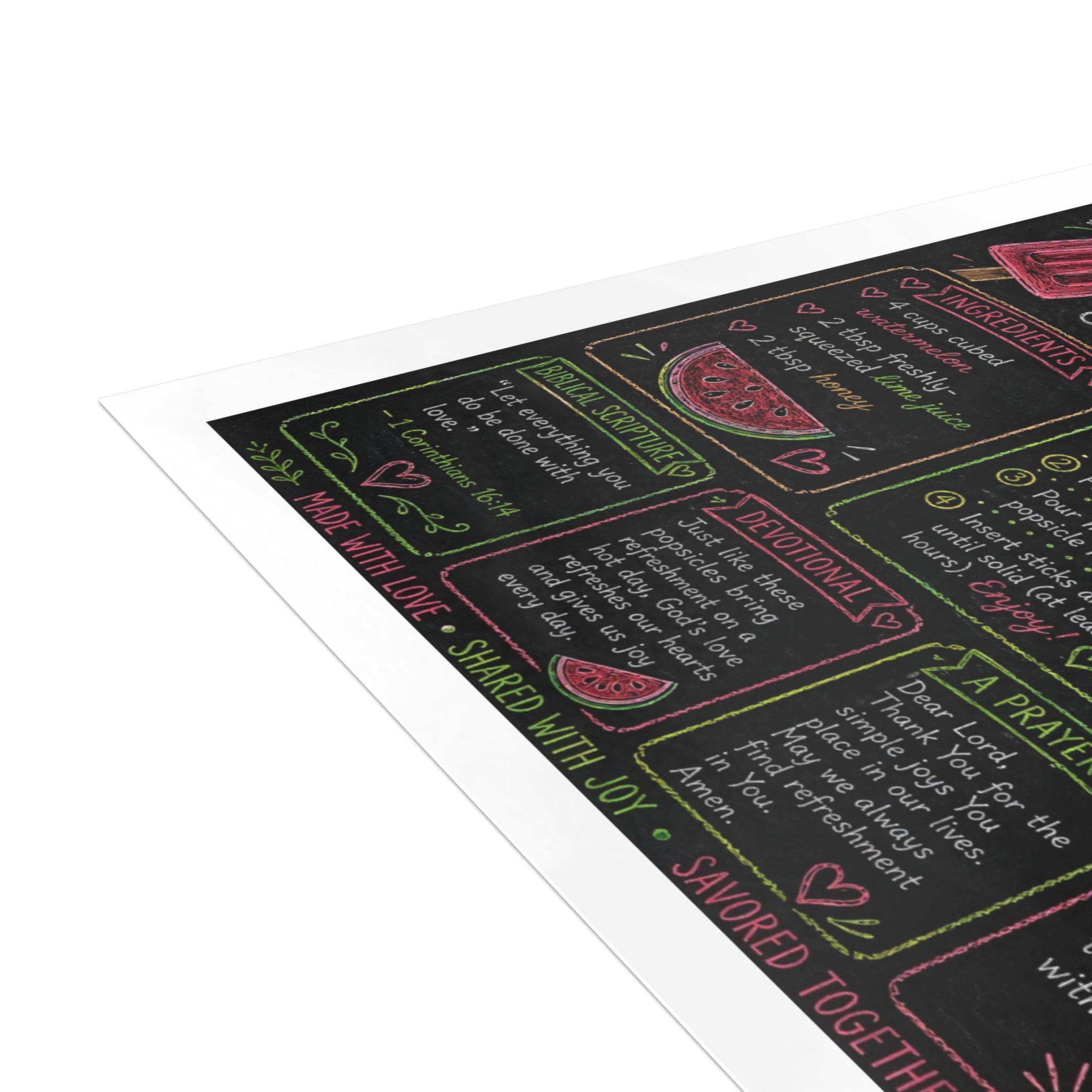 Summer Popsicle Postcard Bundles (envelopes included)