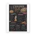 Cinnamon Rolls Recipe Chalkboard Matte Canvas