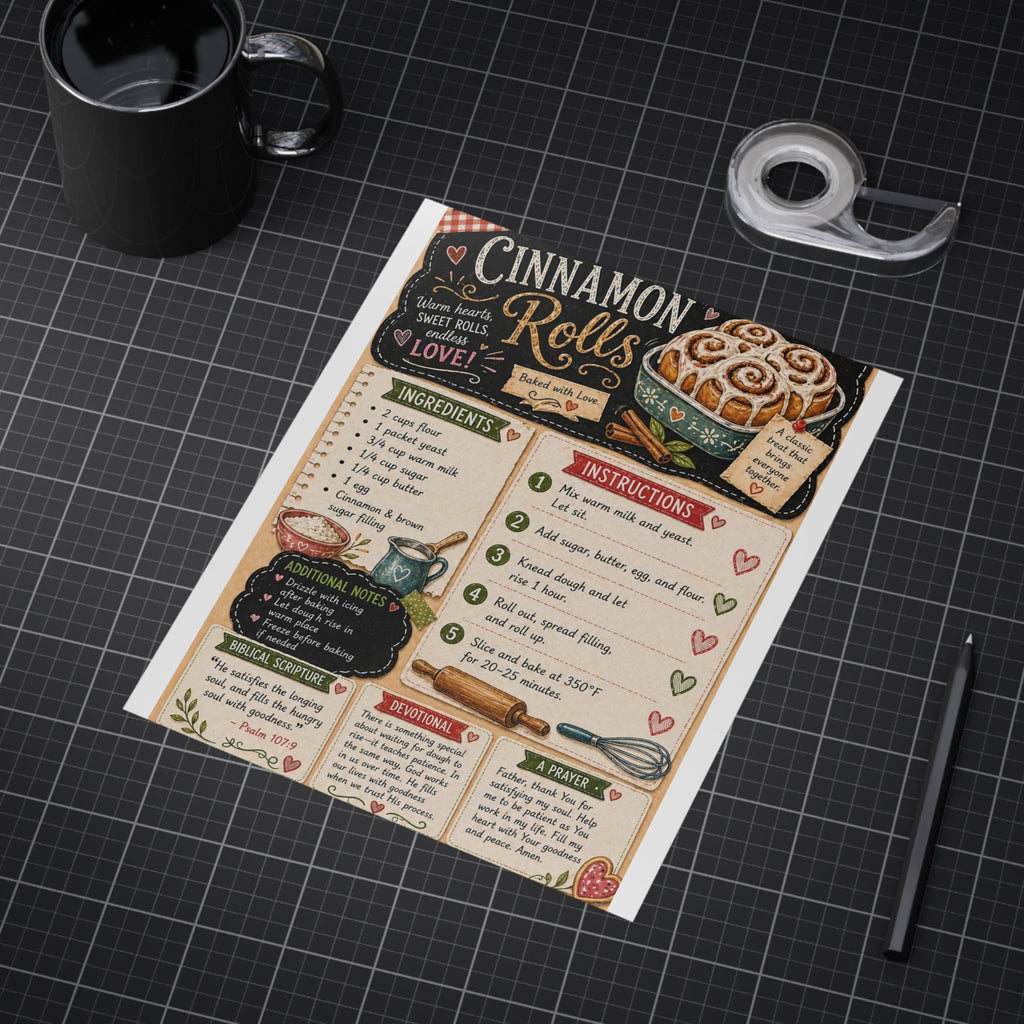 Cinnamon Rolls Recipe Print — Vintage Chalkboard Kitchen Art