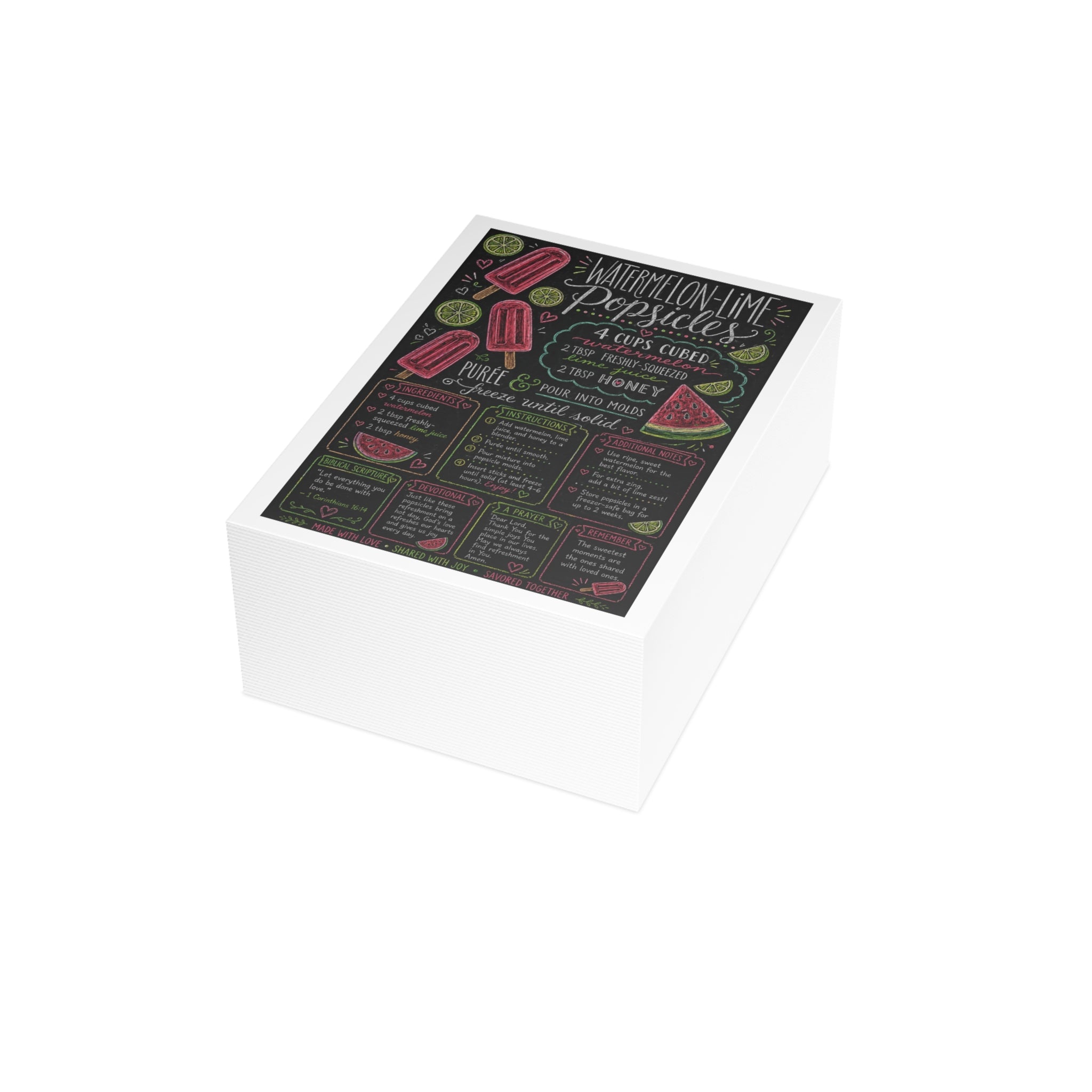Summer Popsicle Postcard Bundles (envelopes included)