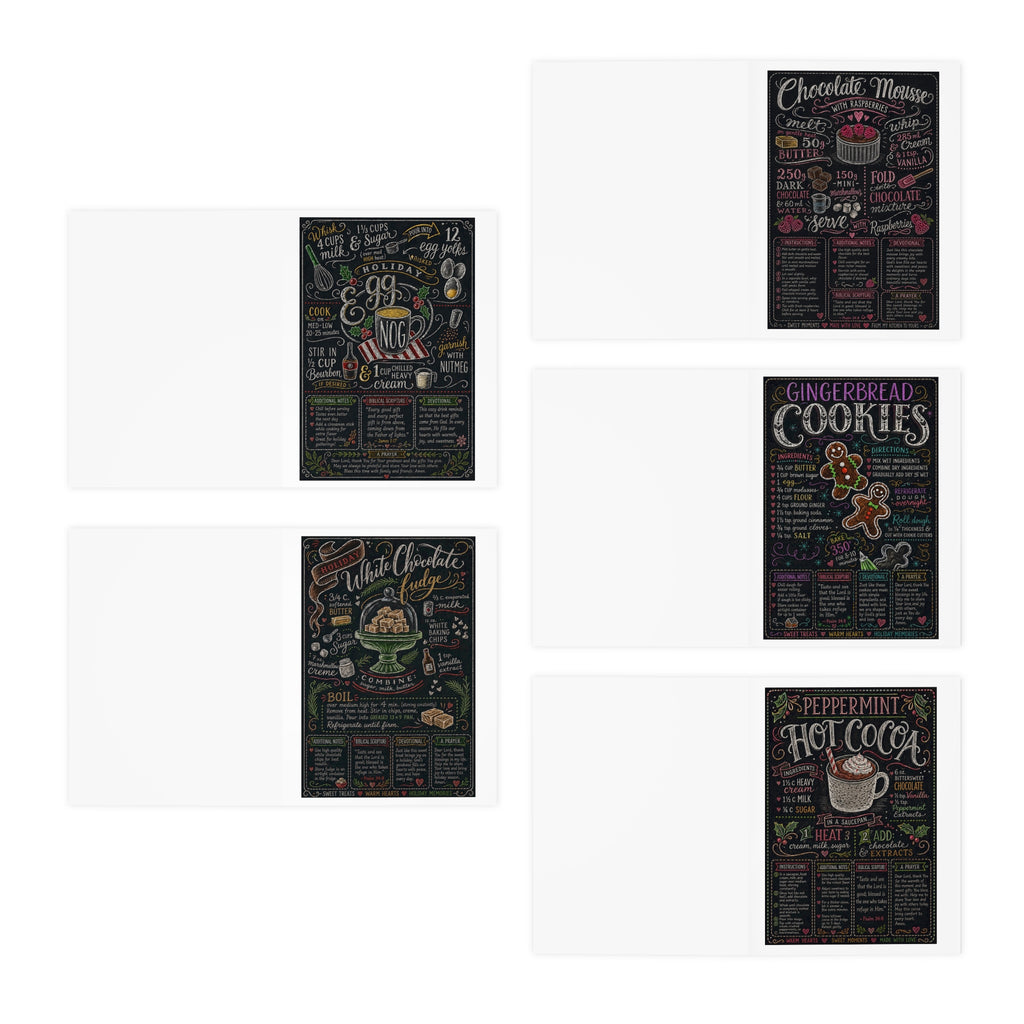 Holiday Baking Recipe Chalkboard Greeting Cards